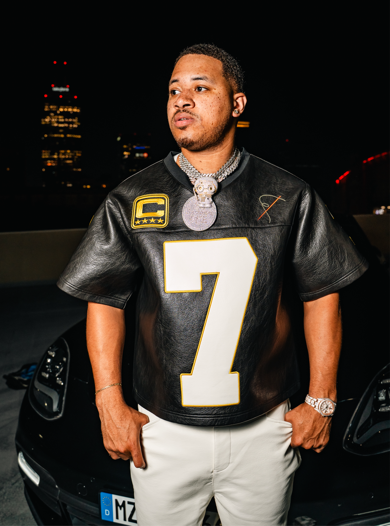 Premium Leather Football Jersey – No. 7 Edition