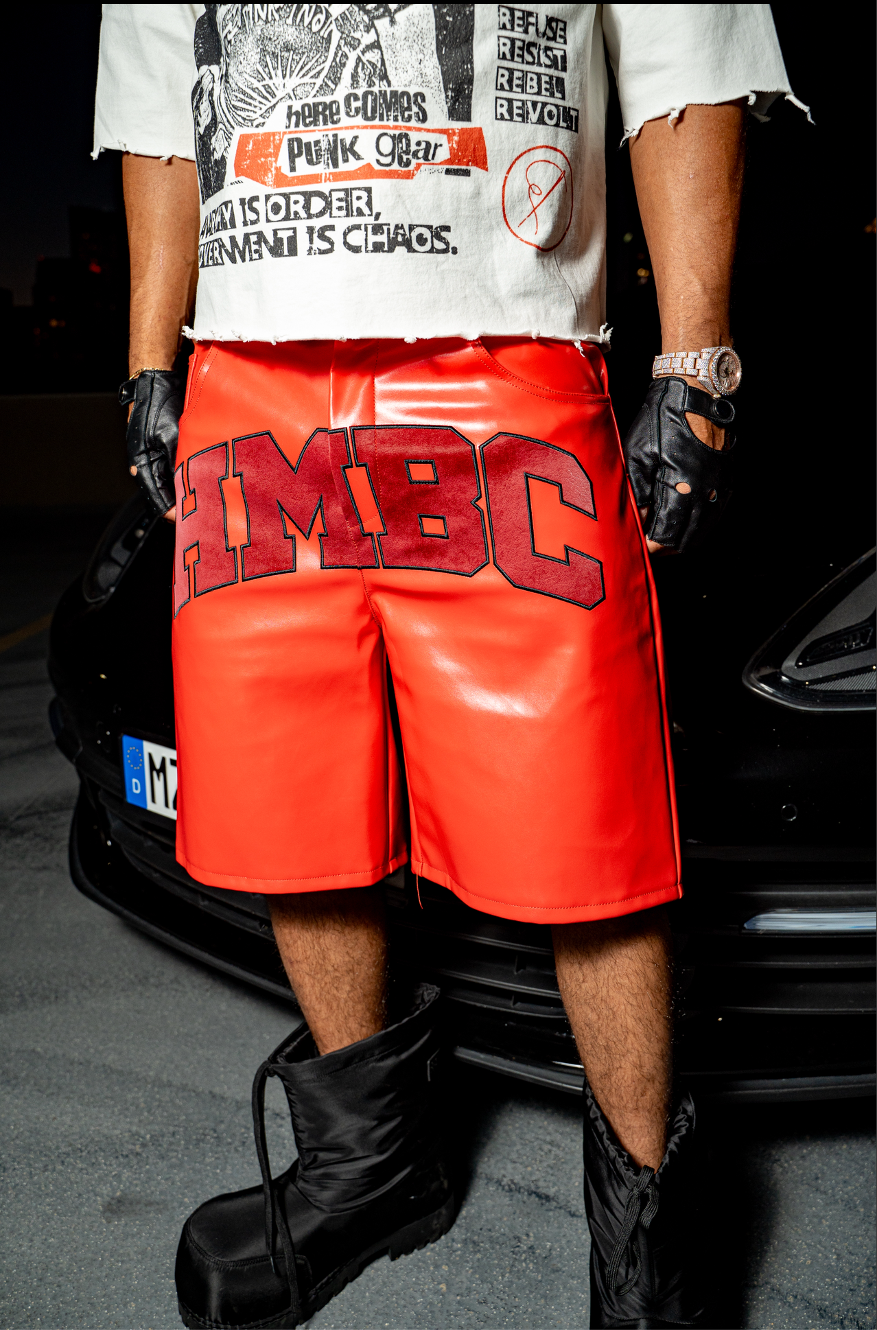 Red Heartbreak Shorts