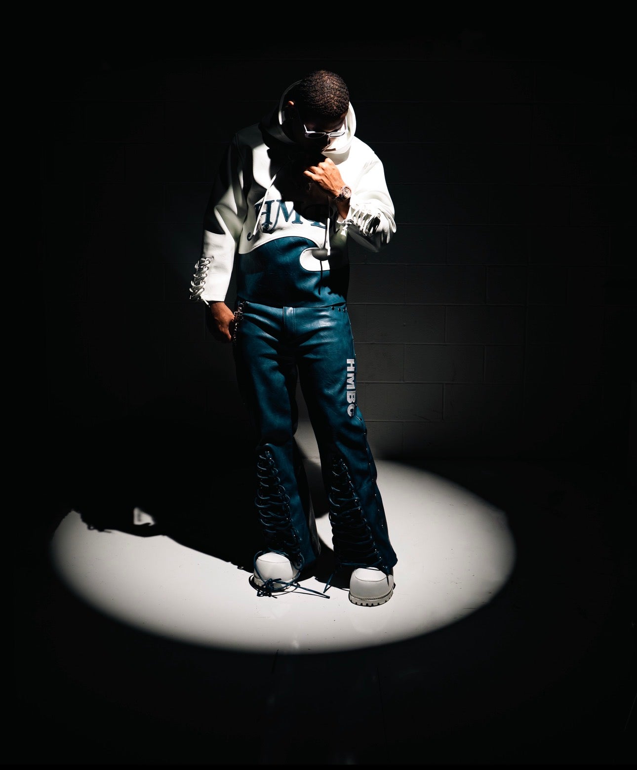 HBK Wave Runner Studded Leather Flares