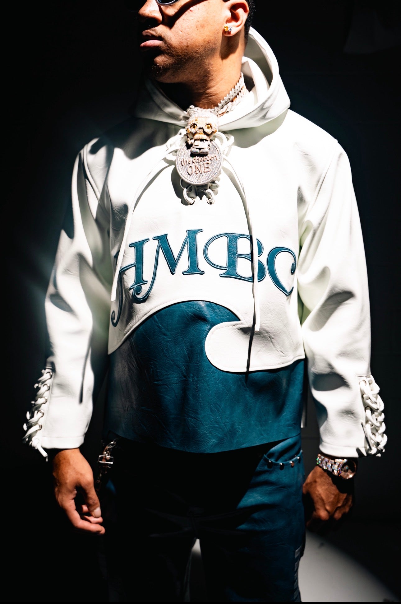 Wave Runner Leather Hoodie