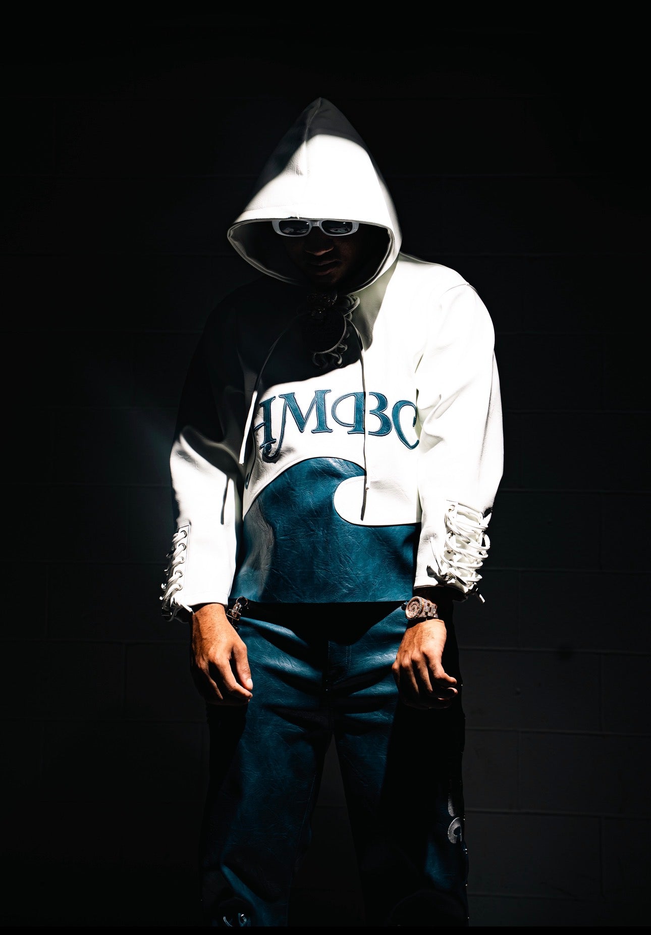 Wave Runner Leather Hoodie